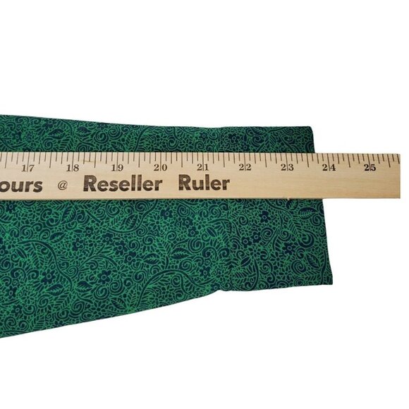 CAbi Blouse Medium Green Paisley‎ Print Bountiful Sheer Cut-Out Back Top - Picture 9 of 9